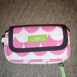 Scout Pink and White Patterned Keychain Cardholder